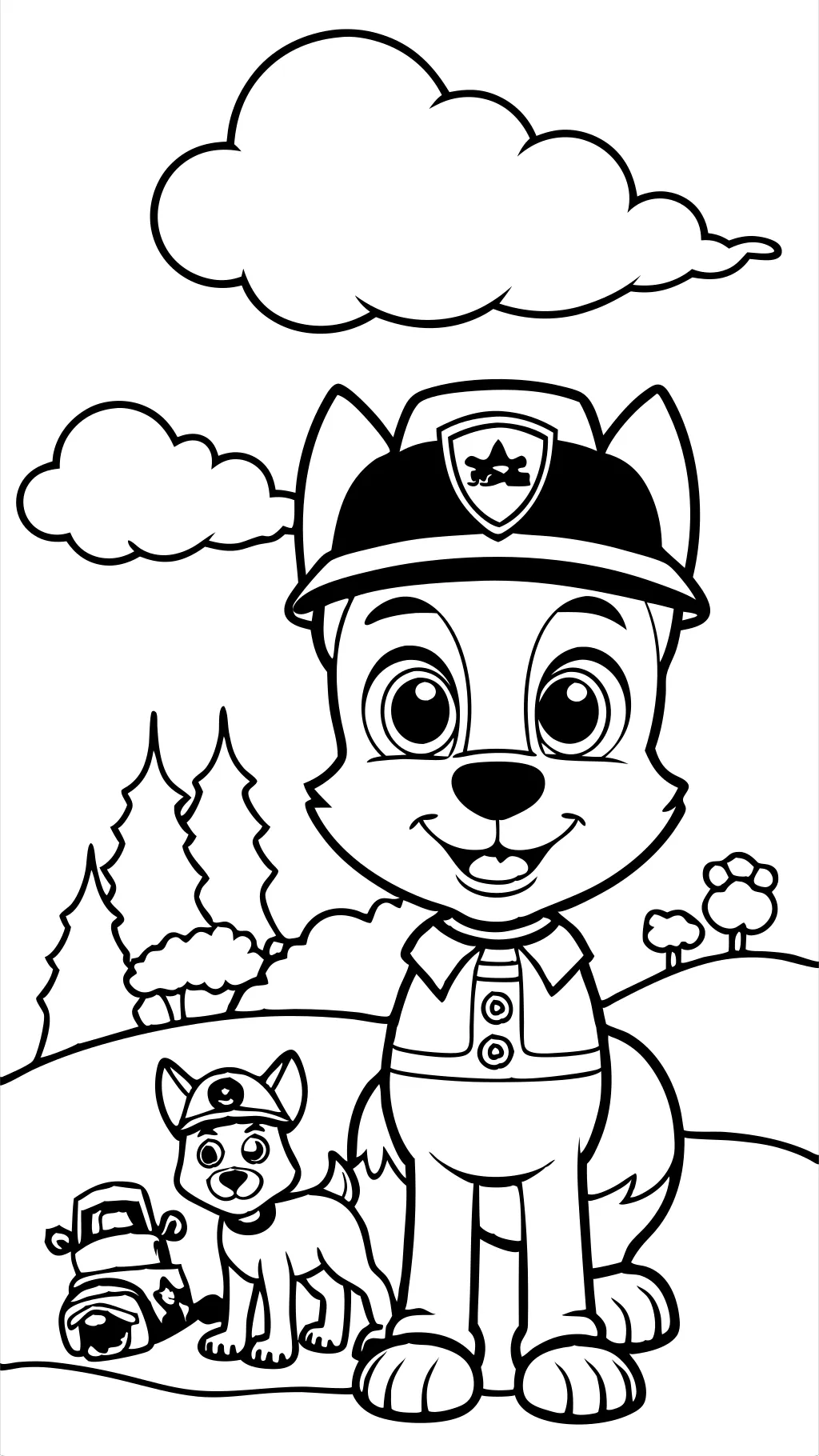 ryder paw patrol coloring page